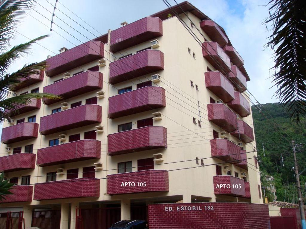 Apartamento Espacoso Com Ar Condicionado E Wi-Fi, A 100 Metros Da Praia - Edificio Estoril Ubatuba Exteriör bild